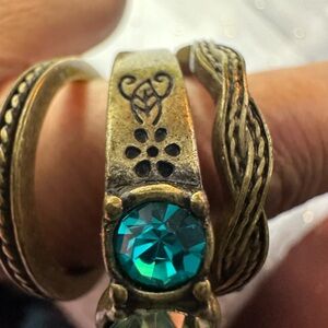 3pcs Avon vintage BLUE PARADISE RING SET-LARGE